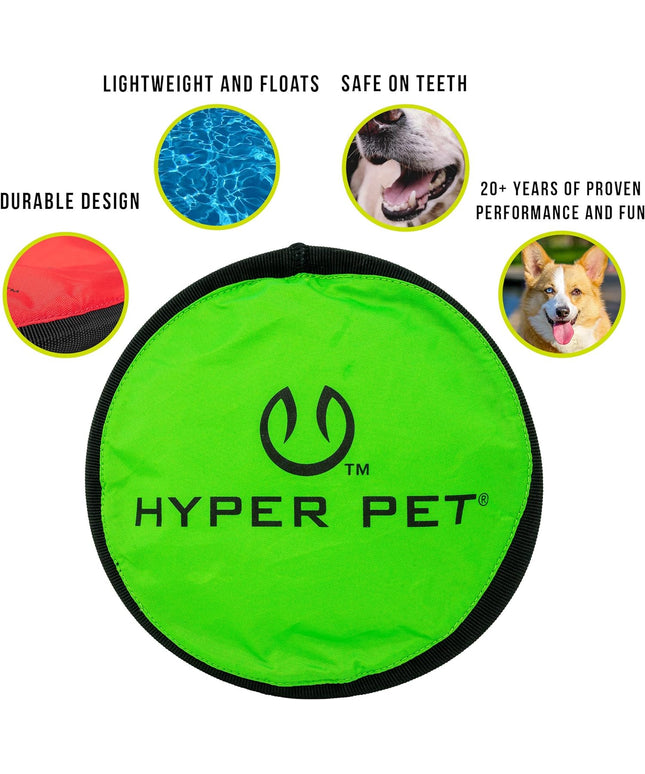 Flippy Flopper 9" Flying Disc Soft Dog Toy, Floats in Water & Safe on Teeth, for All Breeds, Pack of 5 (Colors May Vary)