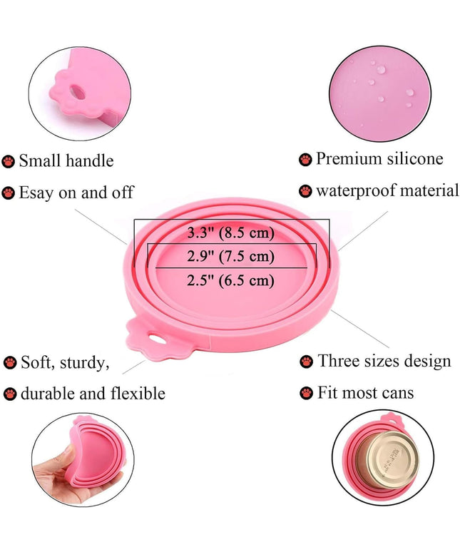 Food Can Lids, 4 Pcs Silicone Pet Food Can Covers for Dog & Cat Food, One Can Cap Fit Most Standard Size Dog Cat Food Canned(Multicolor)…
