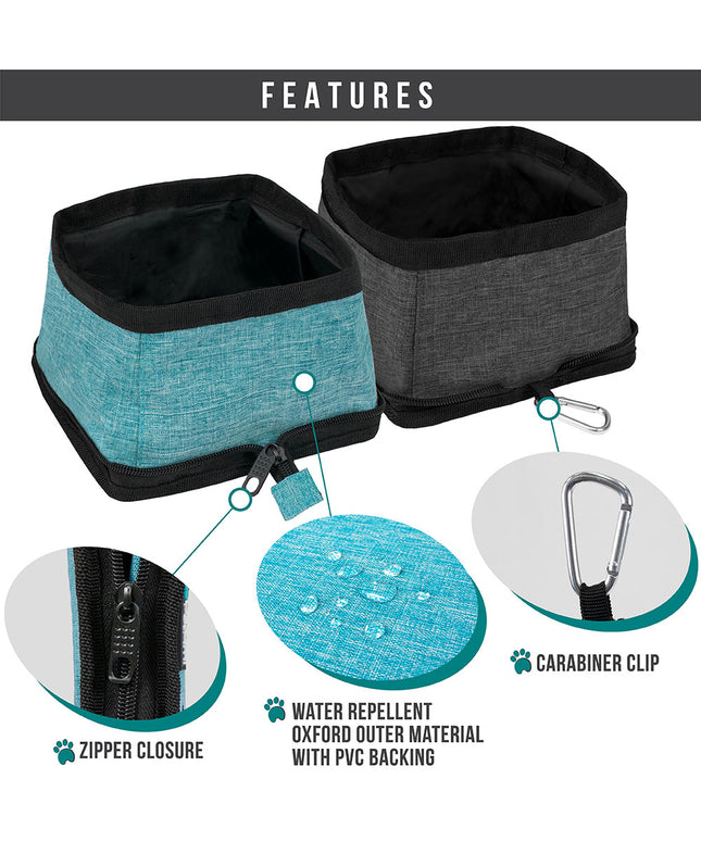 Travel Collapsible Dog Bowl Foldable Expand Water Dish for Pet Cat Food Hiking