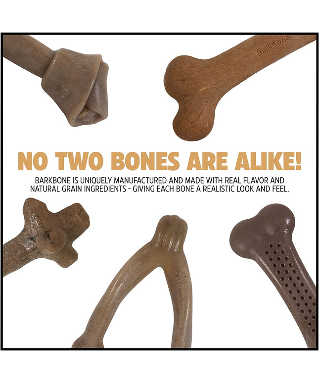 Dinosaur Barkbone - Nylon Dog Bone for Aggressive Chewers - Bacon Flavor - 8.5"