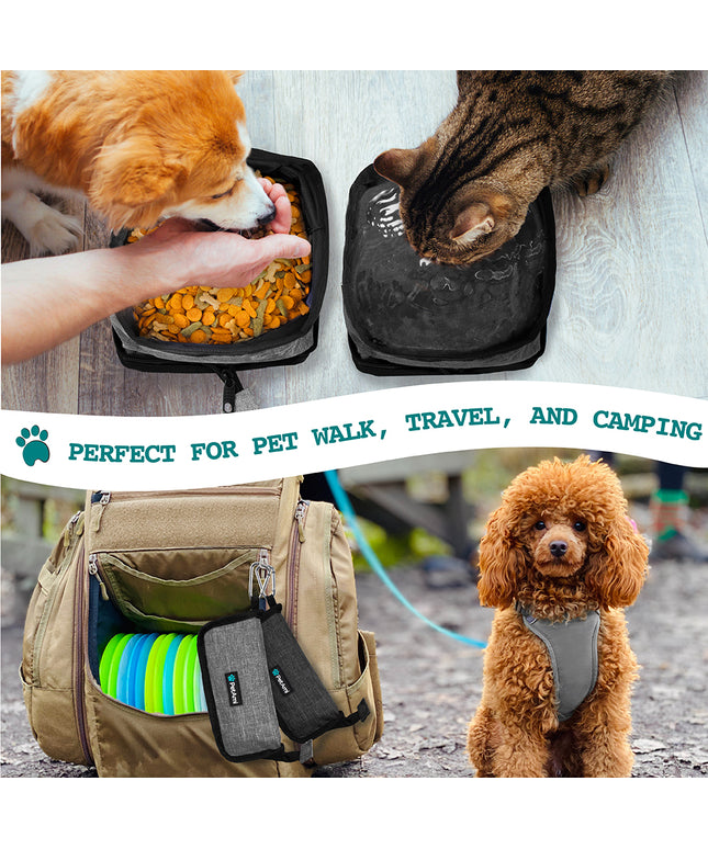 Travel Collapsible Dog Bowl Foldable Expand Water Dish for Pet Cat Food Hiking